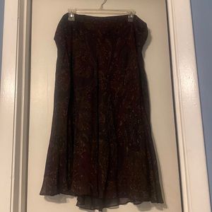 Ralph Lauren Printed Silk Skirt